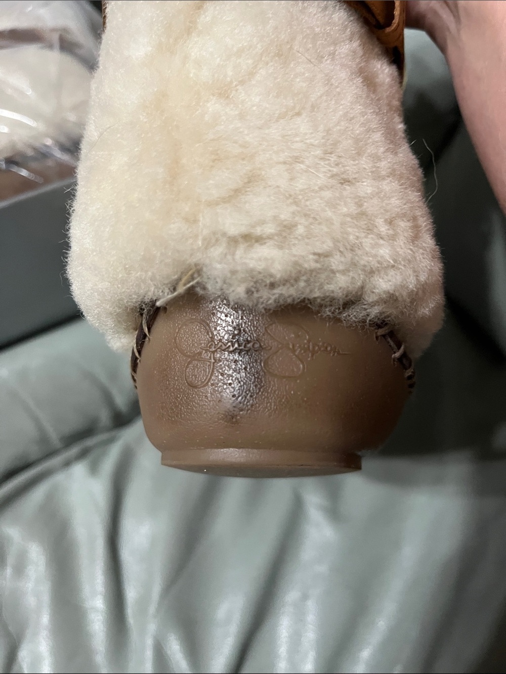 Cozy Shearling Boots in Cream and Tan - Picture 4 of 12